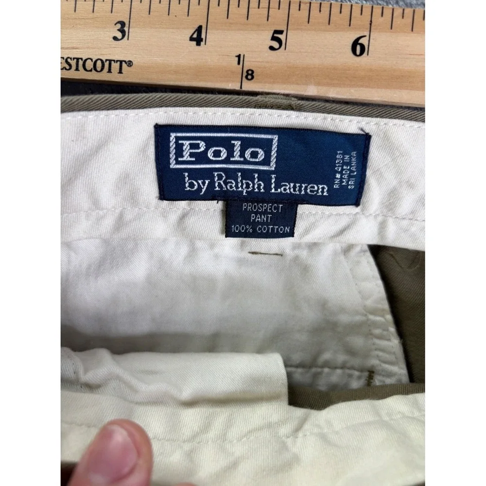 Ralph Lauren Prospect Pant Mens 40x32 Khaki Tan Flat Front Chino 40x31 Beige
